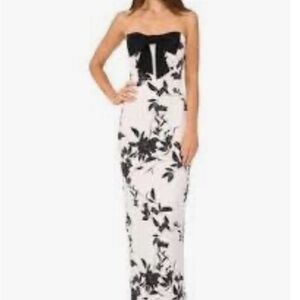 CeCe Strapless Black and White Dress